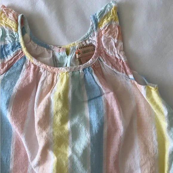 Flutter Sleeve Spring Linen Dress (Size 5) - Picture 2 of 4